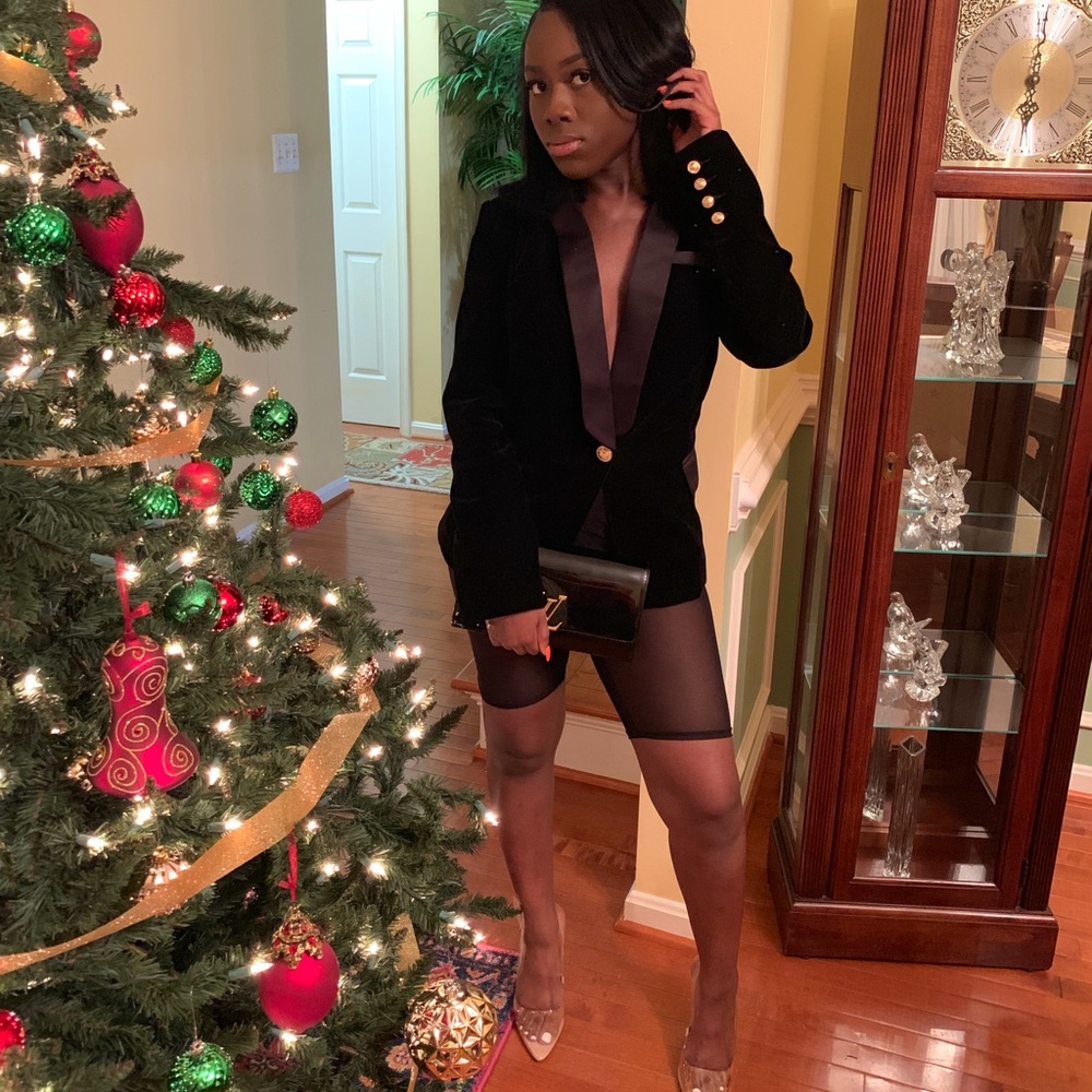 Black Velvet blazer top
